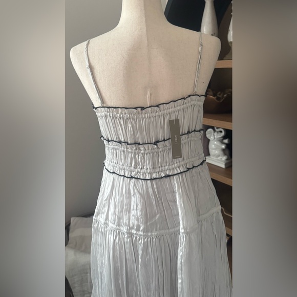 J. Crew Crinkled Ruffle Trim Dress - Picture 7 of 9